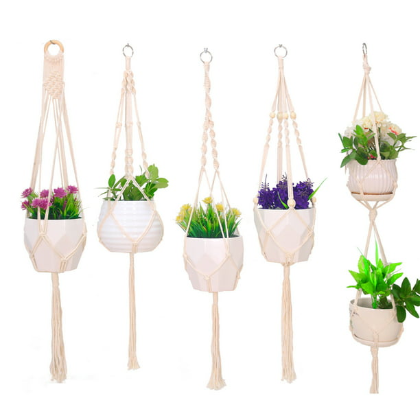 Details about   Garden Plant Hanger Macrame Pot Holder Flower Basket Rope Craft Colorful       9